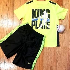 Nike Shorts & OshKosh Baseball Tee Set